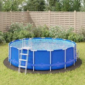 Telo Sotto Piscina Grigio Chiaro Ø428 Cm Geotessile Poliestere /