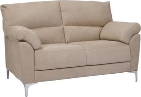 Divano in tessuto a 2 posti 146 cm braccioli imbottito GIADA Camel