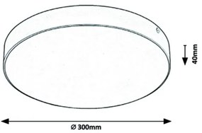 Rabalux - Plafoniera LED/24W/230V 2800-6000K IP44 bianca