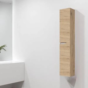 Colonna legno sospesa 2 ante con maniglia a gola H160 GRACE2 Quercia Naturale