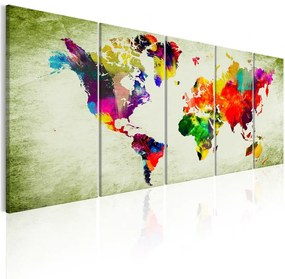 Quadro Colourful Continents  Colore colorful, Dimensioni e Misure 200x80