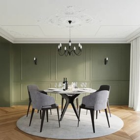 Lampadario a sospensione con catena MINERWA 7 7xE14/40W/230V nero