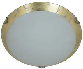 Plafoniera LED neoclassico Foglia, dorato Ø 40 cm, luce naturale, 1660 lumen