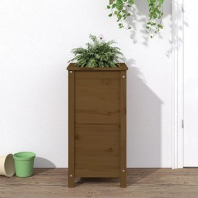 Fioriera Da Giardino Ambra 40x40x78 Cm Legno Massello Di Pino /