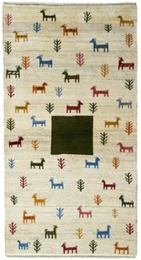 Gabbeh Tappeto persiano 110x200 Beige (Iran) Annodato A Mano