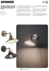 Redo 01-1293 - Lampadario a sospensione con filo SPINNER 1xE27/42W/230V