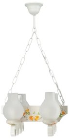 Brilagi - Lampadario con catena QUEEN 4xE14/40W/230V faggio/crema