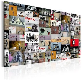 Quadro Art of Collage  Banksy  Colore colorful, Dimensioni e Misure 60x40