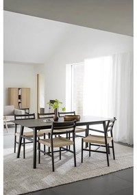 Sedie da pranzo in marrone scuro-naturale in set di 2 pezzi Harlan - Rowico