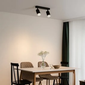 Faretto PIPE 2xGU10/10W/230V nero