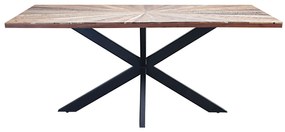 DENNY - tavolo con piano in legno massiccio