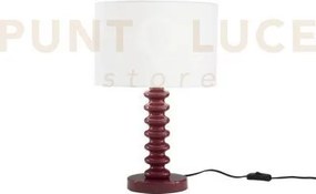 Lume sultan rosso in metallo e paralume in velluto 1 luce attacco e...