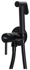 Aqualine - Rubinetto per bidet con doccia da incasso opaco nero