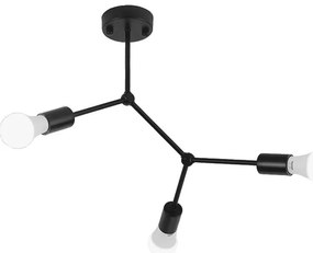 LAMPADA DA SOFFITTO NERA METALLO LOFT APP736-3C Black