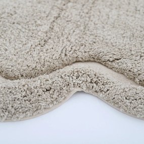 Tappeto rotondo beige in cotone lavabile e tessuto a mano ø 110 cm Sweet April Lin – Nattiot