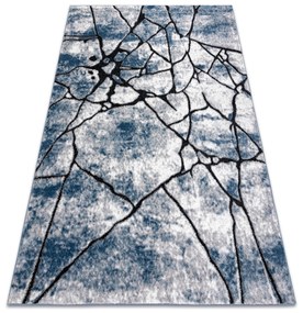 Tappeto moderno COZY 8873 Cracks, calcestruzzo incrinato - Structural due livelli di pile blu