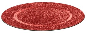 Sottopiatto natalizio rosso glitter, 33 cm