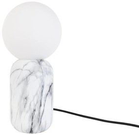 Lampada da tavolo bianca con decoro in marmo, altezza 32 cm Gala - Leitmotiv