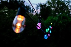 Immax NEO 07900L -LED RGB+CCT Dimmerabile catena 15xLED/1W/230V 15m Wi-Fi Tuya IP65+RC