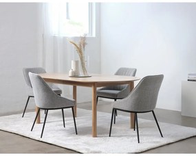 Tavolo da pranzo pieghevole con piano in rovere decorato in colore naturale 100x190 cm Gallina - Unique Furniture