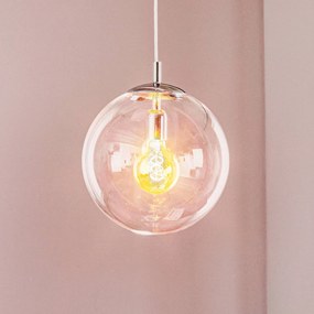 ALDEX Lampada a sospensione 562, vetro trasparente, cappuccio/rosone cromato