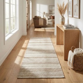 TIGER - tappeto in lana avorio con decoro