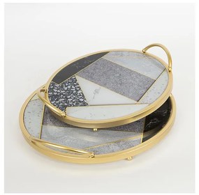 SET 2x Vassoio decorativo diametro 35/30 cm oro