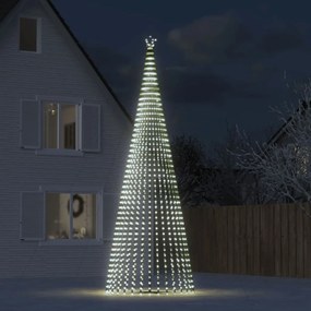 Illuminazione Albero di Natale a Cono con LED 688, 1544, 275 - Varie Dimensioni e Colori, Bianco Freddo / 1544LED / 500cm