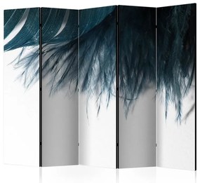 Paravento Dark Blue Feather II [Room Dividers]