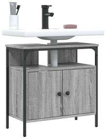 Mobile Lavabo Bagno Grigio Sonoma 60x30x60 Cm Legno Multistrato /