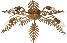 Plafoniera vintage oro 70 cm 5 luci - Botanica