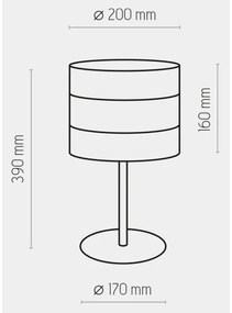 Lampada da tavolo TAGO 1xE27/15W/230V nero/oro