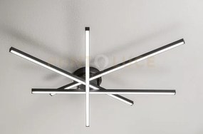 Plafoniera in alluminio colore nera syncro led 58w cct 3000k 4000k ...