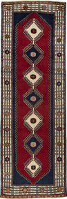Shiraz Tappeto persiano 100 x 310 Rosso (Iran) Annodato A Mano