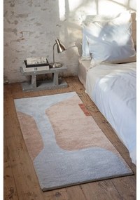 Passatoia lavabile in cotone azzurro e beige 70x150 cm Figura - Mette Ditmer Denmark