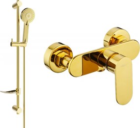 Mexen Milo DF40 rubinetto doccia con set doccia, oro - 7134R40-50