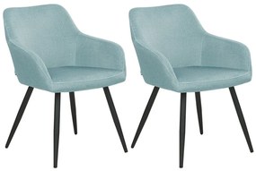 Set di 2 sedie velluto azzurro CASMALIA Beliani