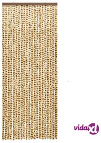 vidaXL Zanzariera Beige e Marrone 56x185 cm Ciniglia