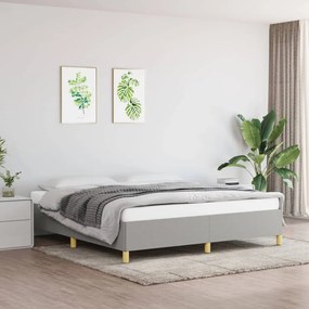 Giroletto Senza Materasso Grigio Chiaro 180x200 Cm Tessuto /