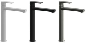 Miscelatore lavabo alto Mariani serie Artic in ottone nero opaco