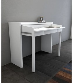 Tavolo da lavoro con piano bianco 36x110 cm Mel - Woodman