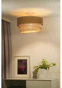 Duolla - Lampadario a plafone YUTE TRIO 1xE27/15W/230V diametro 45 cm marrone/grigio/beige