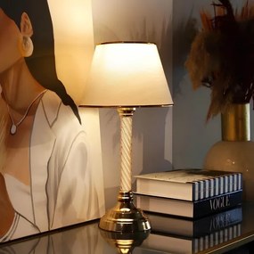 Lampada da tavolo AYD 1xE27/40W/230V beige/oro