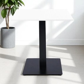 Tavolo ristorante bar quadrato 70x70 cm con piano laminato Bianco Frassino H 75