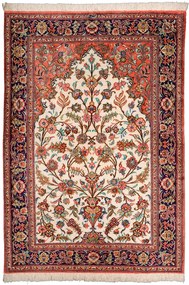 Ghom Tappeto 110 x 150 Beige (Iran) Annodato A Mano