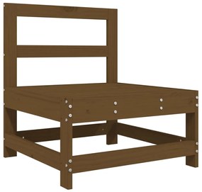 Set salotto da giardino 3 pz miele in legno massello di pino