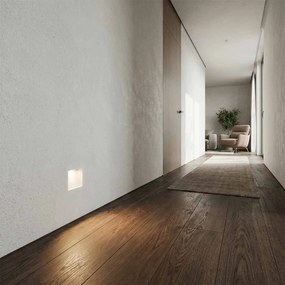 Applique da Incasso Segnapasso GU11 Compatta in Gesso Pitturabile