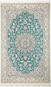 Nain Tappeto 130 x 210 Verde (Iran) Annodato A Mano