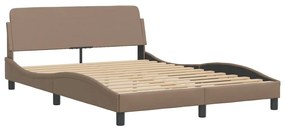 Letto con materasso cappuccino 160x200cm similpelle