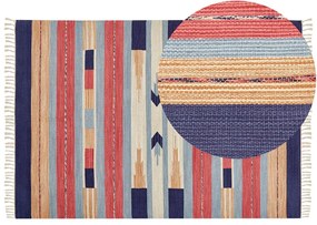Tappeto kilim cotone multicolore 140 x 200 cm GANDZAK Beliani